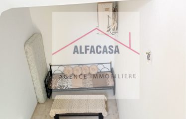 A LOUER UN ETAGE DE VILLA S+0 MEUBLE AVEC TERRASSE A JARDIN DE L AOUINA