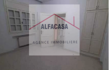 A LOUER UN APPARTEMENT S+1 A JARDIN DE L AOUINA